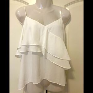 NWT J Crew drapery raffle cami white